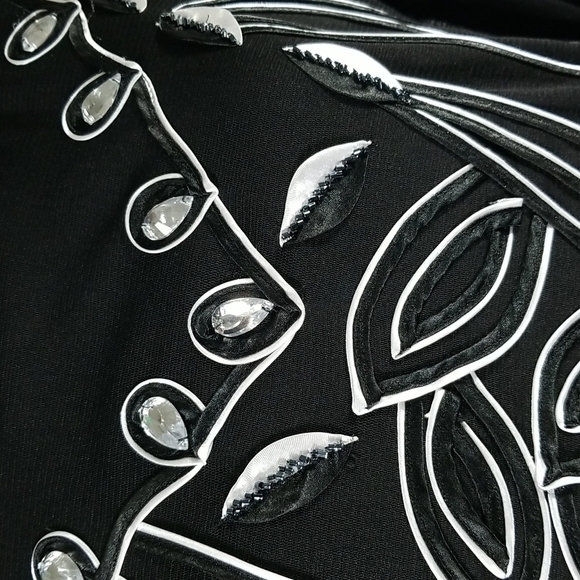 Compliments Sheer Lined Top With Embellishment. - Picture 3 of 8